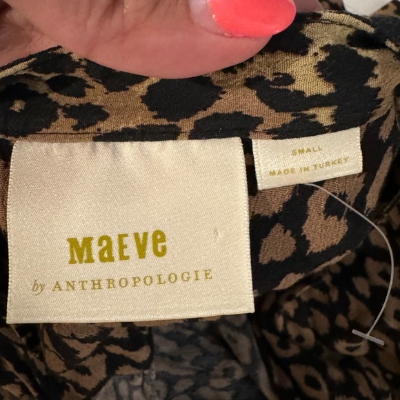 Maeve Juno leopard print 3/4 sleeve dress, sz Small - Picture 11 of 12